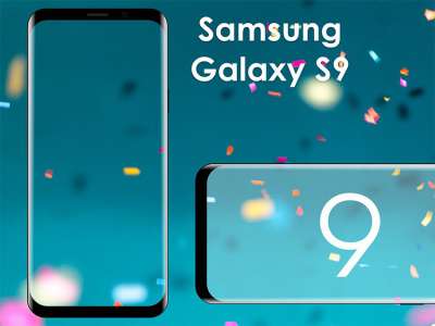 三星Galaxy S9模拟图(Samsung Galaxy S9 Mockup)