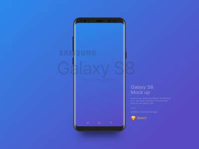 三星S8矢量模拟图(Samsung S8 Vector Mockup)