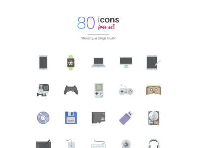 生活中的事情：80个免费图标(Things in Life: 80 Free Icons)