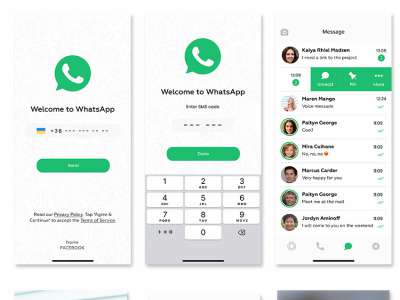 WhatsApp重新设计UI套件(WhatsApp Redesign UI Kit)