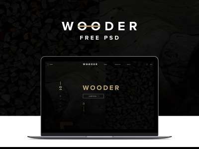 WOODER网页PSD模板(WOODER Web PSD Template)