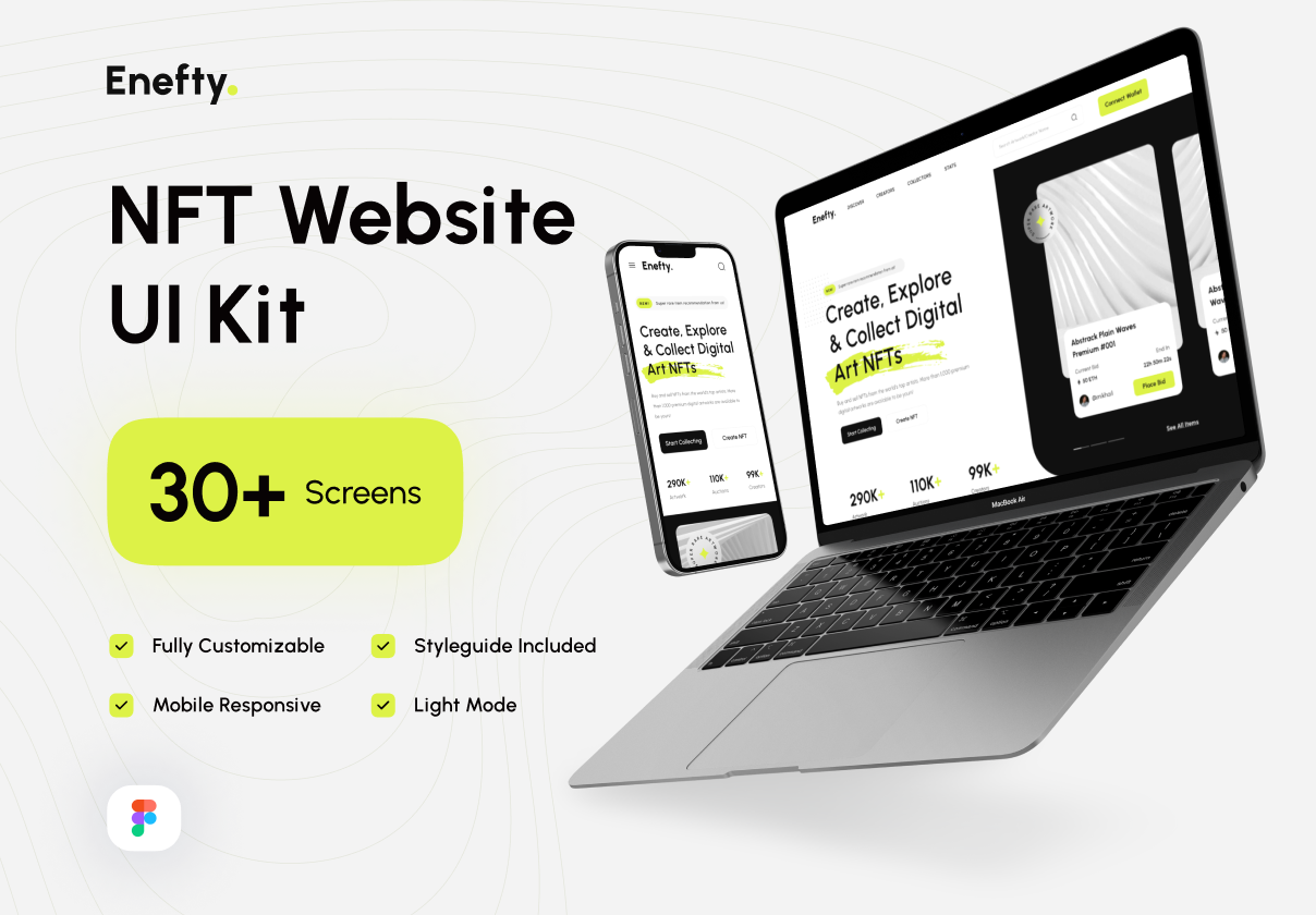 Enefty - NFT网站UI套件 (Enefty - NFT Website UI Kit)