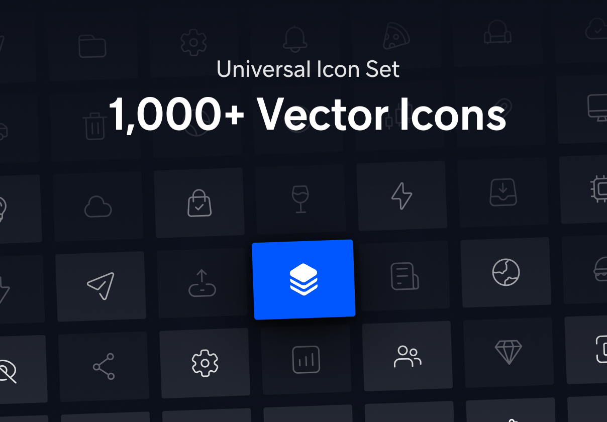 通用图标集1,000多个图标 (Universal Icon Set 1,000+ Icons)