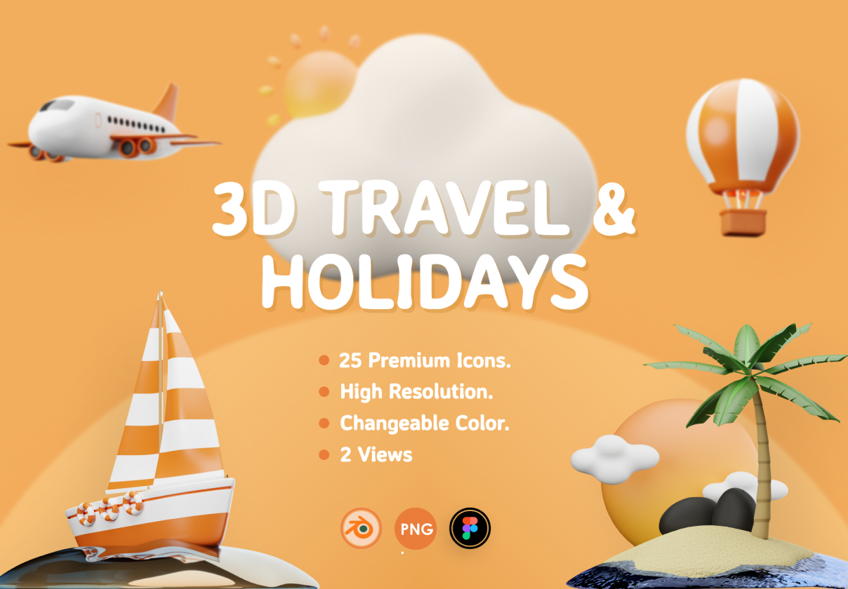 三维旅游和假日 (3D Travel and Holidays)