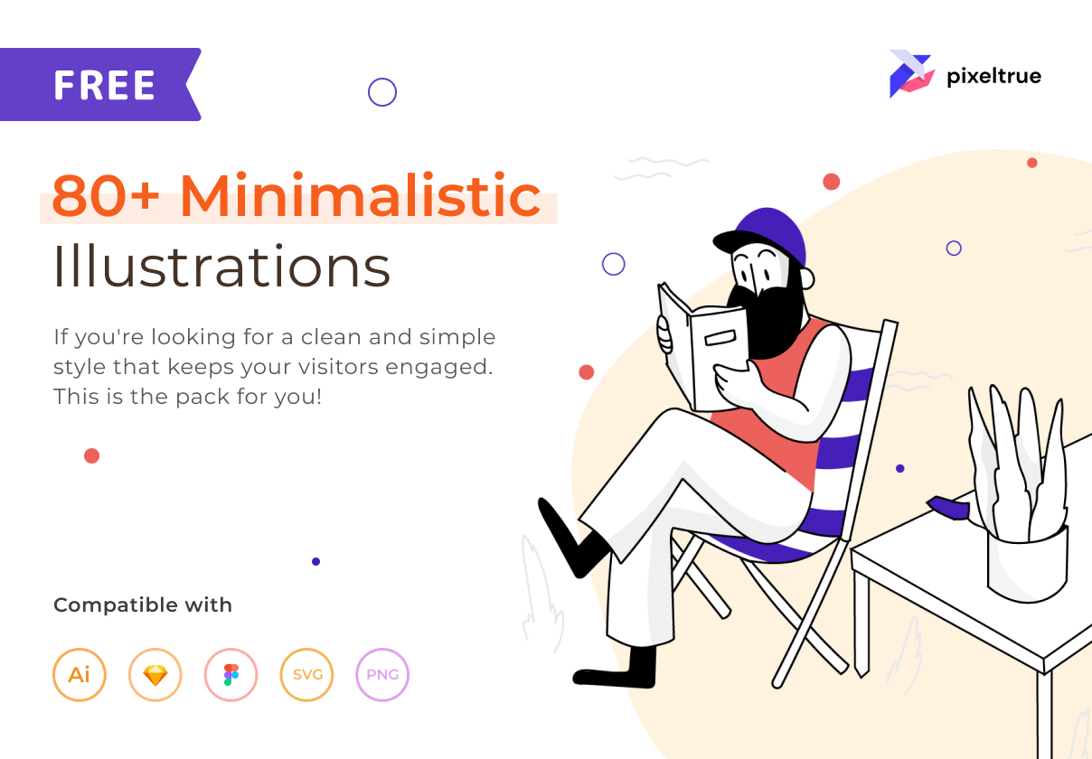 免费极简主义插图 (Free Minimalistic Illustration)