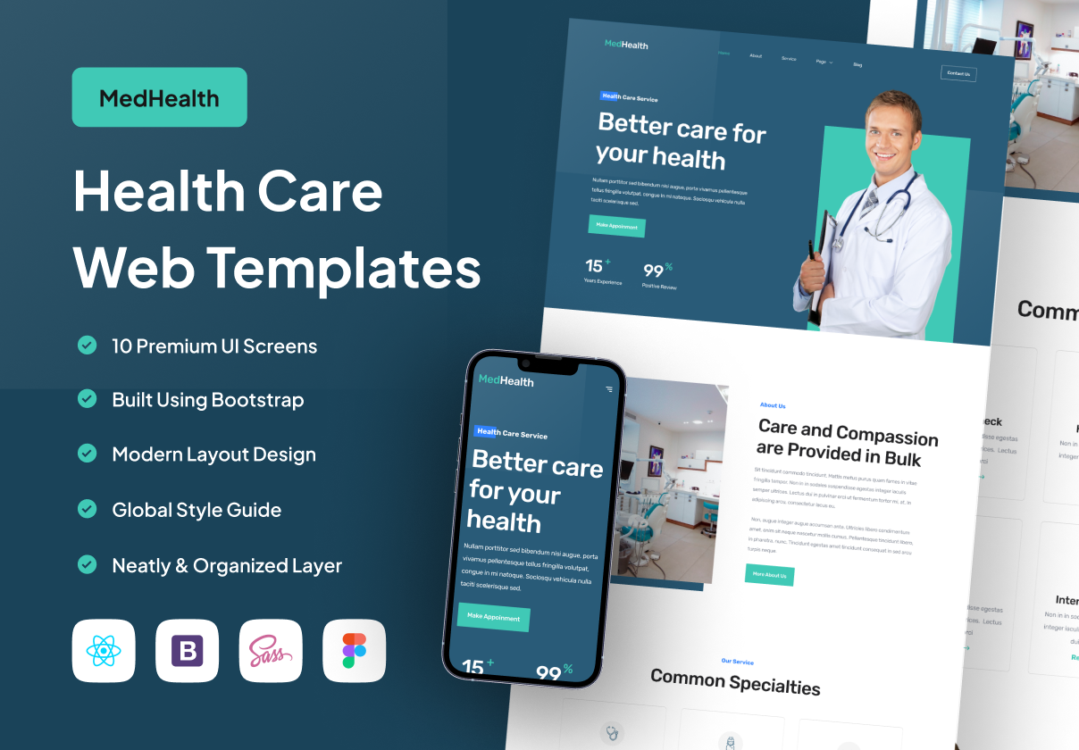 MedHealth - 健康护理网页模板 (MedHealth - Health Care Web Templates)