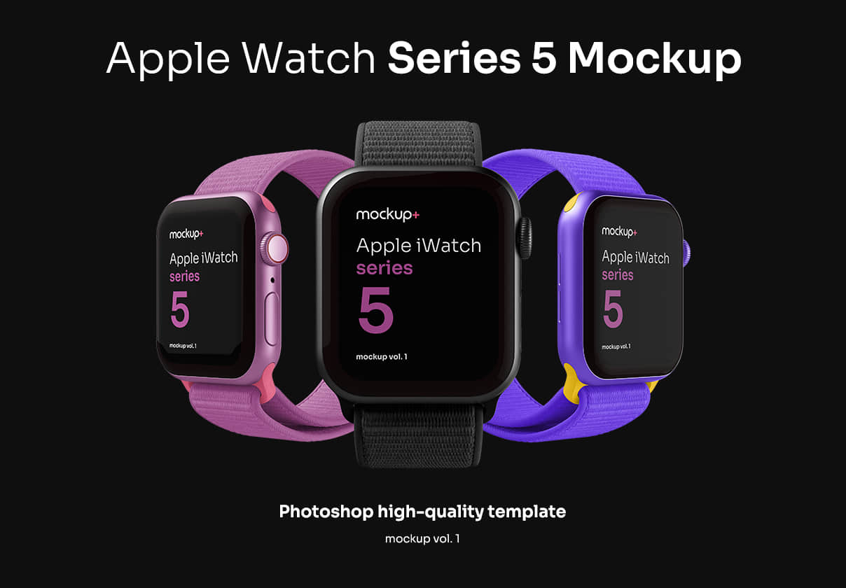 Apple Watch Series 5 Mockup Vol.01 (Apple Watch Se