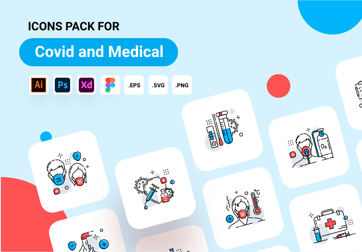 图标包 - Covid & Medicals (Icons Pack - Covid & Medic