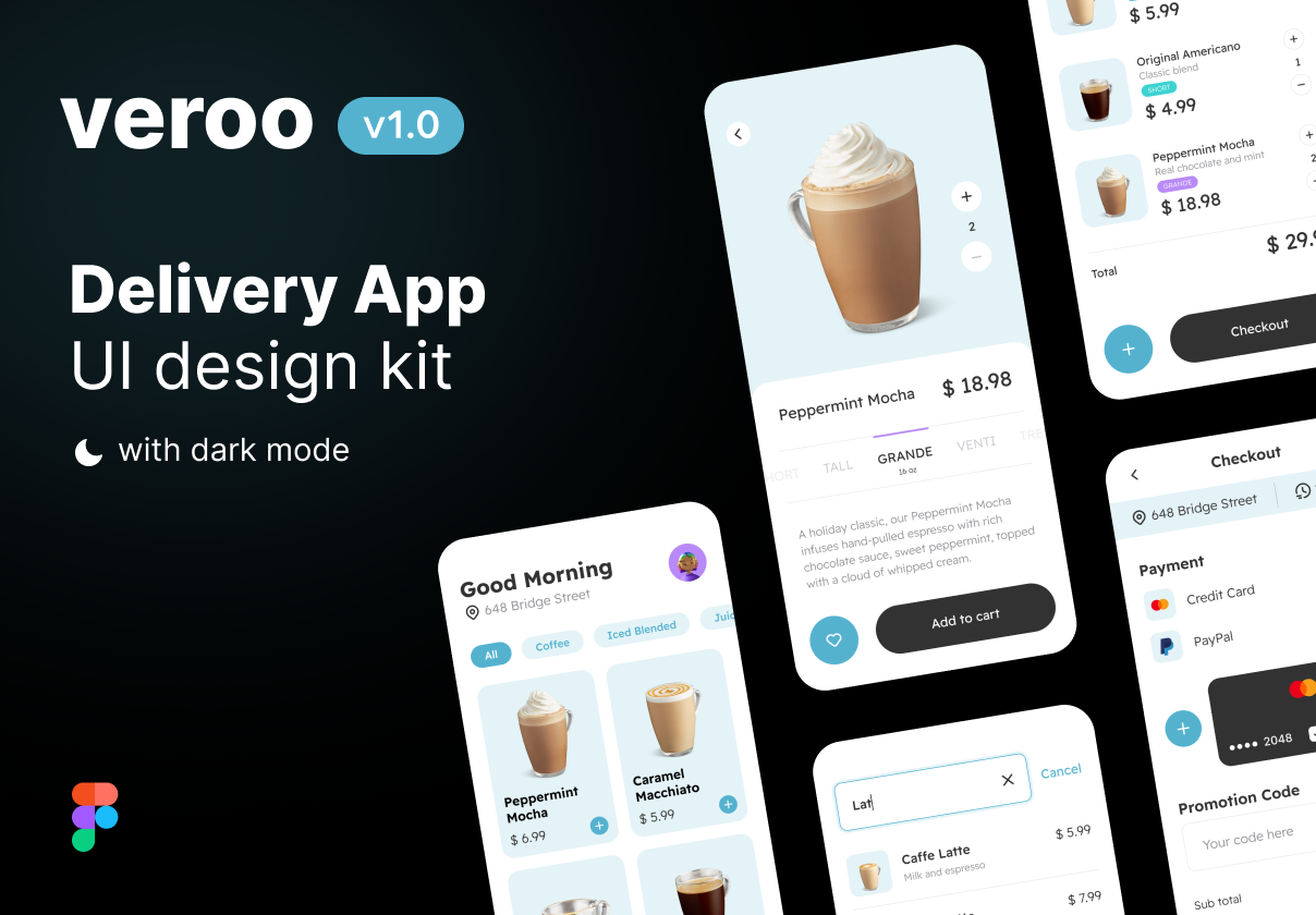 Veroo配送应用UI工具包 (Veroo Delivery App UI Kit)