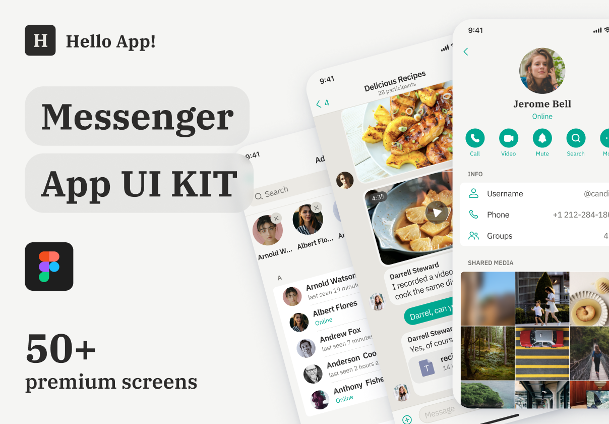 Hello App!信使的用户界面套件 (Hello App! Messenger UI Kit)