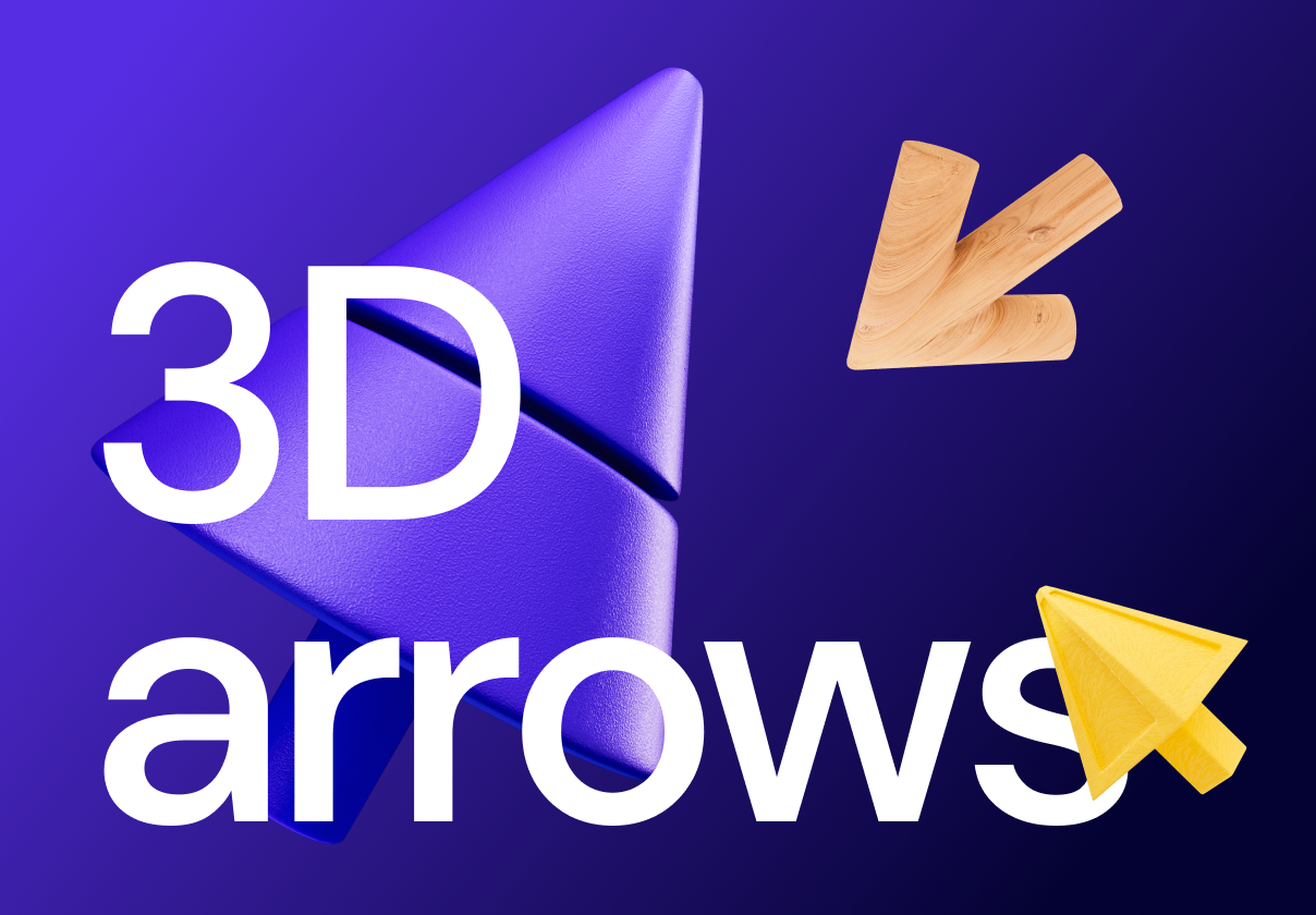 3D 箭头，4种形状，7种材料 (3D Arrows, 4 shapes, 7 materials)