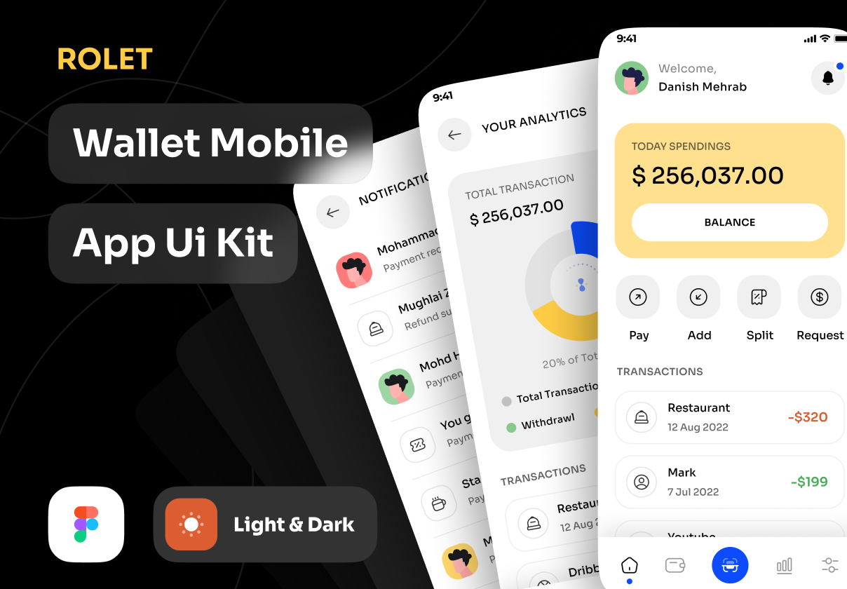 Rolet Wallet & Finance App ui kit (Rolet Wallet & Finance App ui kit)