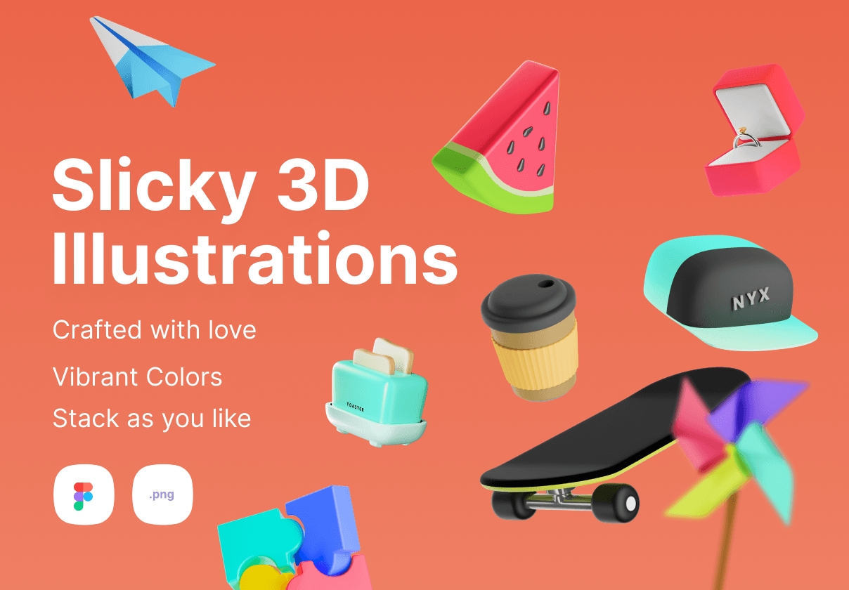 Slicky 3D插图 (Slicky 3D Illustrations)