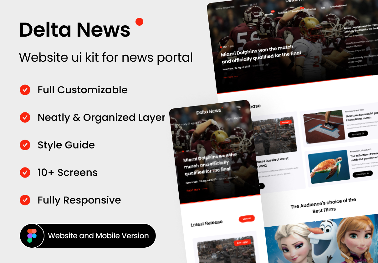 Delta News - 新闻门户的网站uikit (Delta News - Website uikit for news portal)