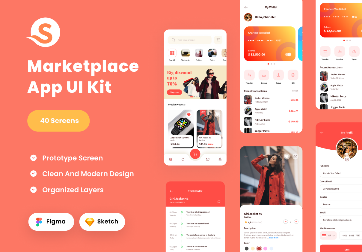 市场电子商务UI包 (Marketplace E-commerce UI Kit)