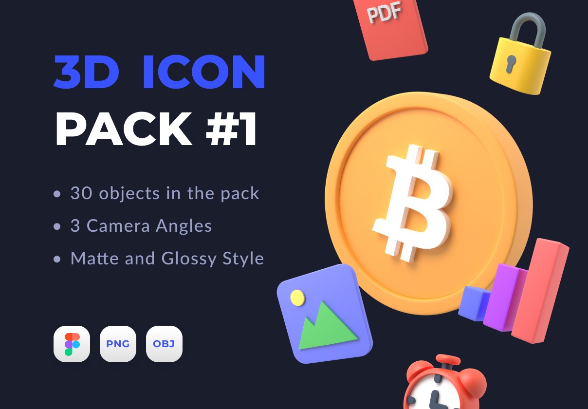 朗朗上口的3D图标包 第一卷 (Catchy 3D icons pack Volume 1)