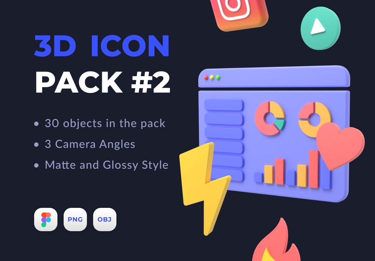 3D图标包#2 (3D Icon Pack #2)
