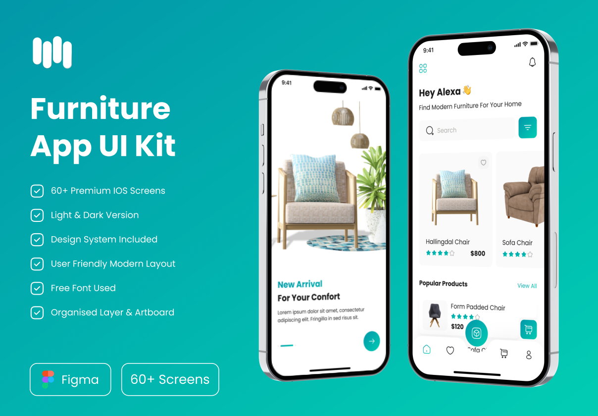 家具店应用UI套件 (Furniture Store App UI Kit)