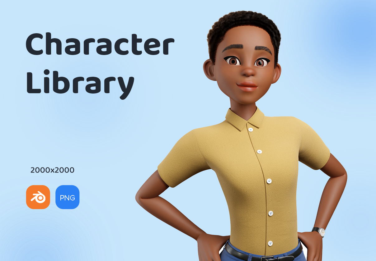 三维女性角色姿势库包 (3D Female Character Pose Library Pack)