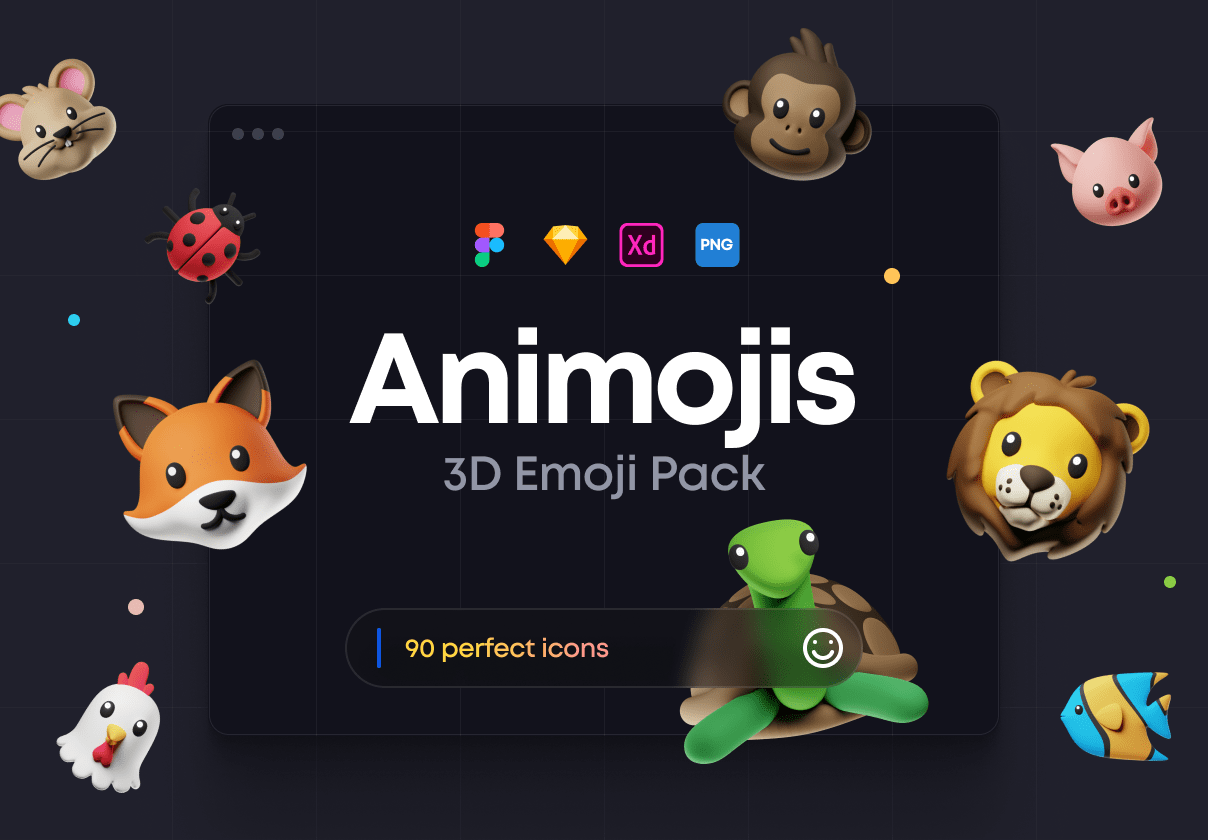 动画片3D图标包 (Animojis 3D Icon Pack)