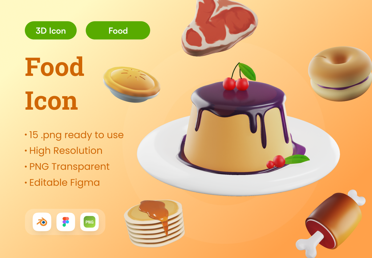 小吃的3D插图 (Snack 3D Illustration)