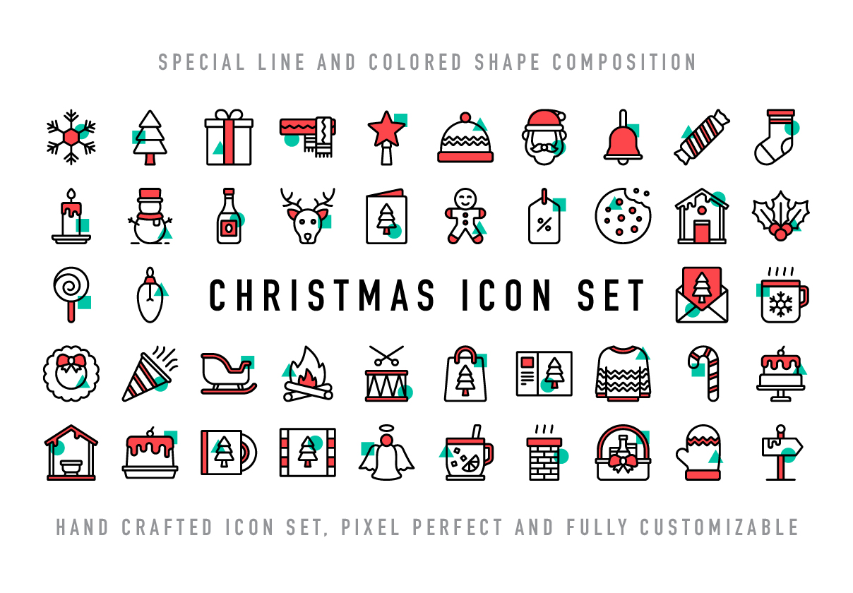 圣诞图标集 (Christmas icon set)