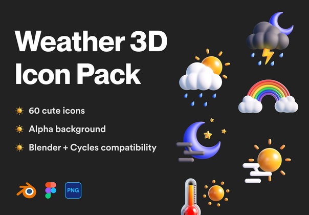 天气3D图标包(Weather 3D Icon Pack)