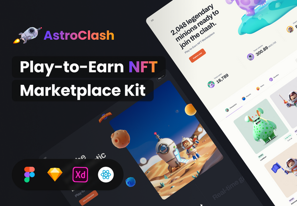 AstroClash游戏赚钱的NFT市场套件(AstroClash Play-to-Earn NFT Marketplace Kit)