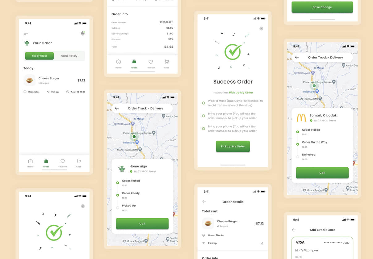 新鲜杂货店应用程序Ui Kit (Fresh Grocery App Ui Kit)