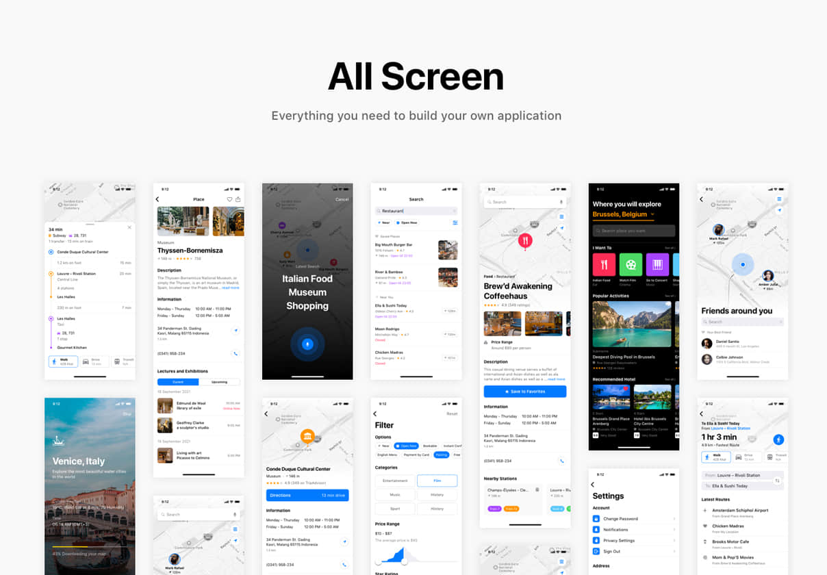 Mapigato - 地图_导航应用UI工具包 (Mapigato - Map _ Navigation App UI Kit)