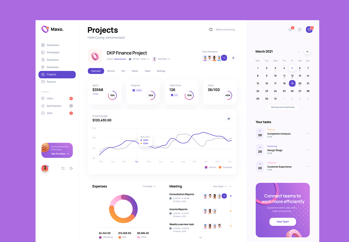Maxo - 仪表板设计 (Maxo - Dashboard Design)