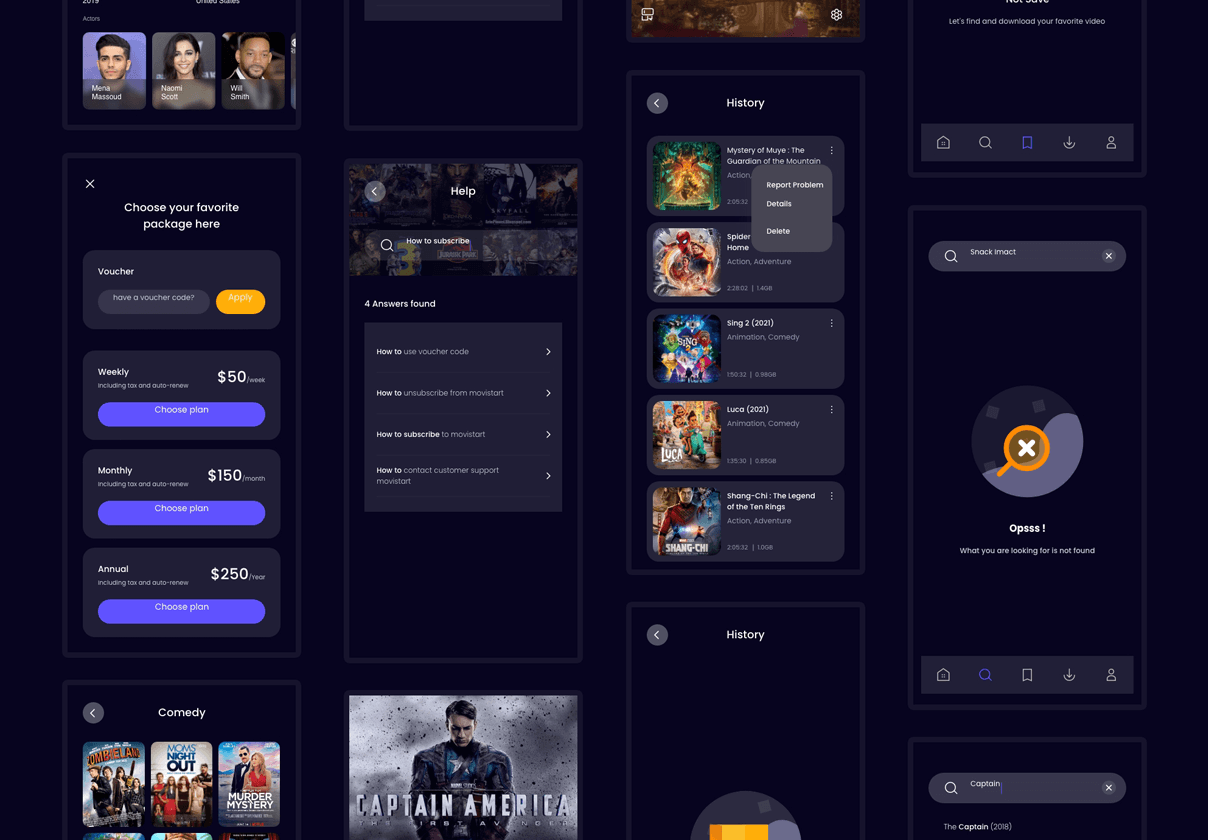 电影流媒体应用程序UI工具包 (Movie Streaming App UI Kit)