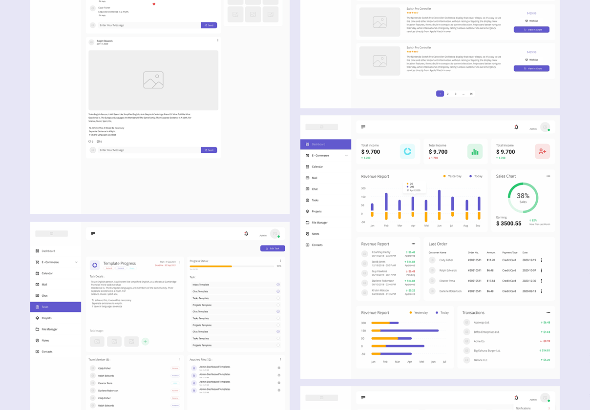 SAAS管理仪表板模板 (SAAS Admin Dashboard Template)