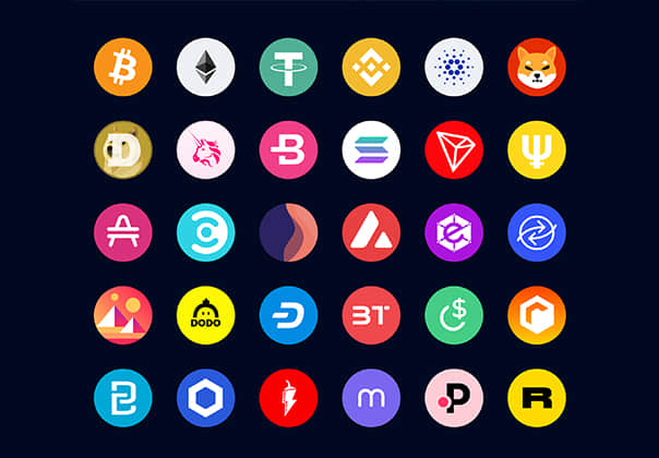 579个加密货币矢量标识 (579 Cryptocurrency Vector Logos)