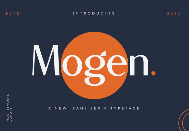 Mogen 一种新的无衬线字体 (Mogen a new sans serif typeface)