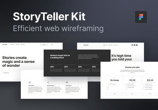 讲故事的人线框套件 (StoryTeller Wireframe Kit)