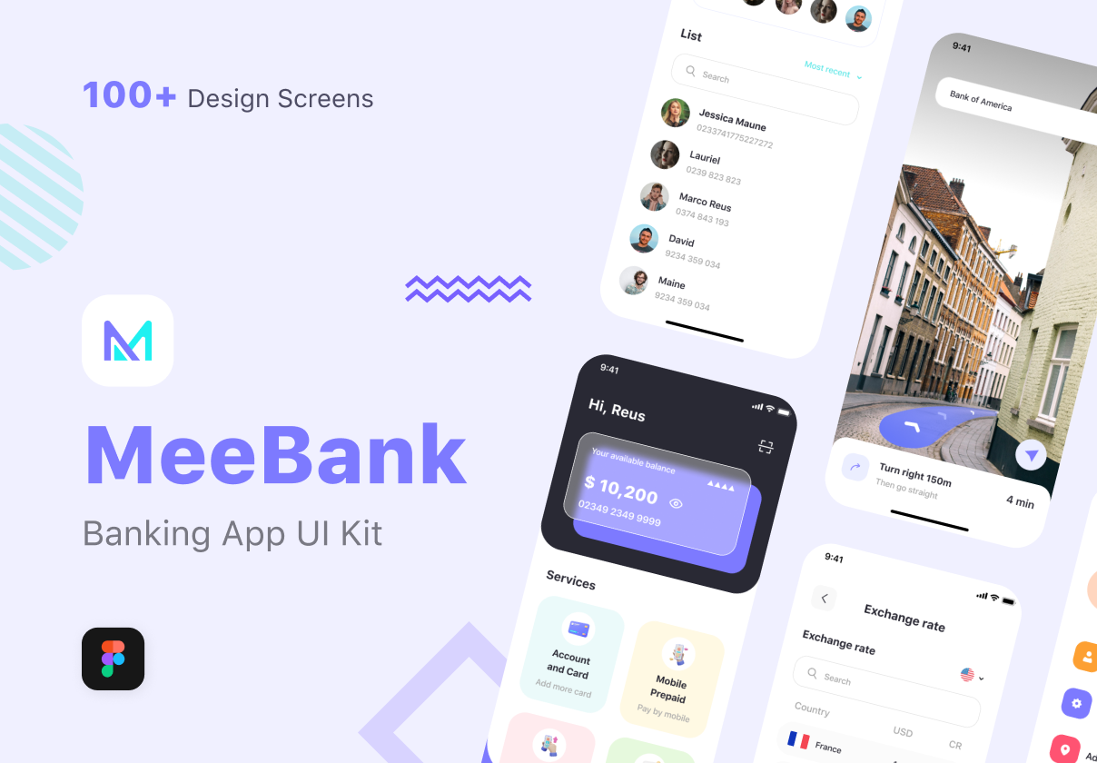 MeeBank - 银行应用程序UI工具包 (MeeBank - Banking App UI Ki