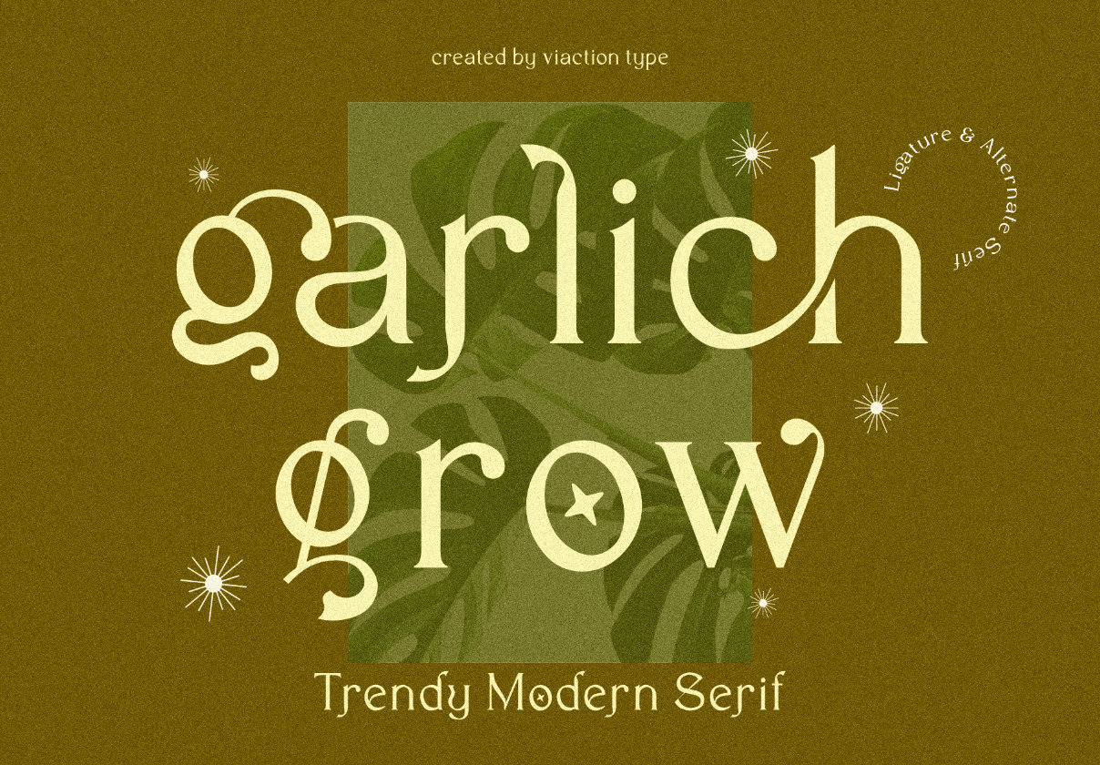Garlich Grow - 潮流的现代Serif (Garlich Grow - Trendy M