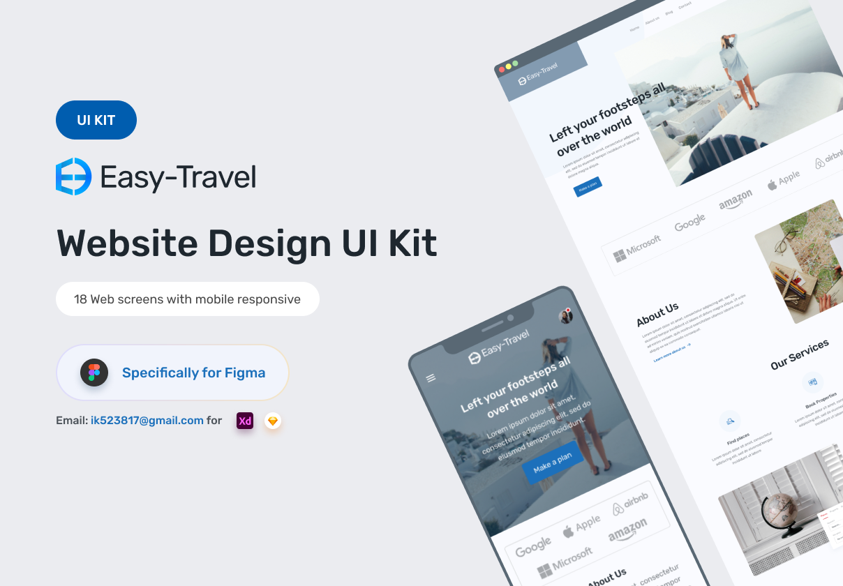 Easy-Travel Website UI Kit (Easy-Travel Website UI