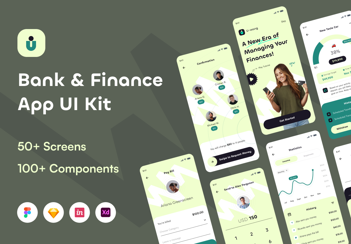 Uwang - 银行和金融应用UI KIT (Uwang - Bank & Finance Apps
