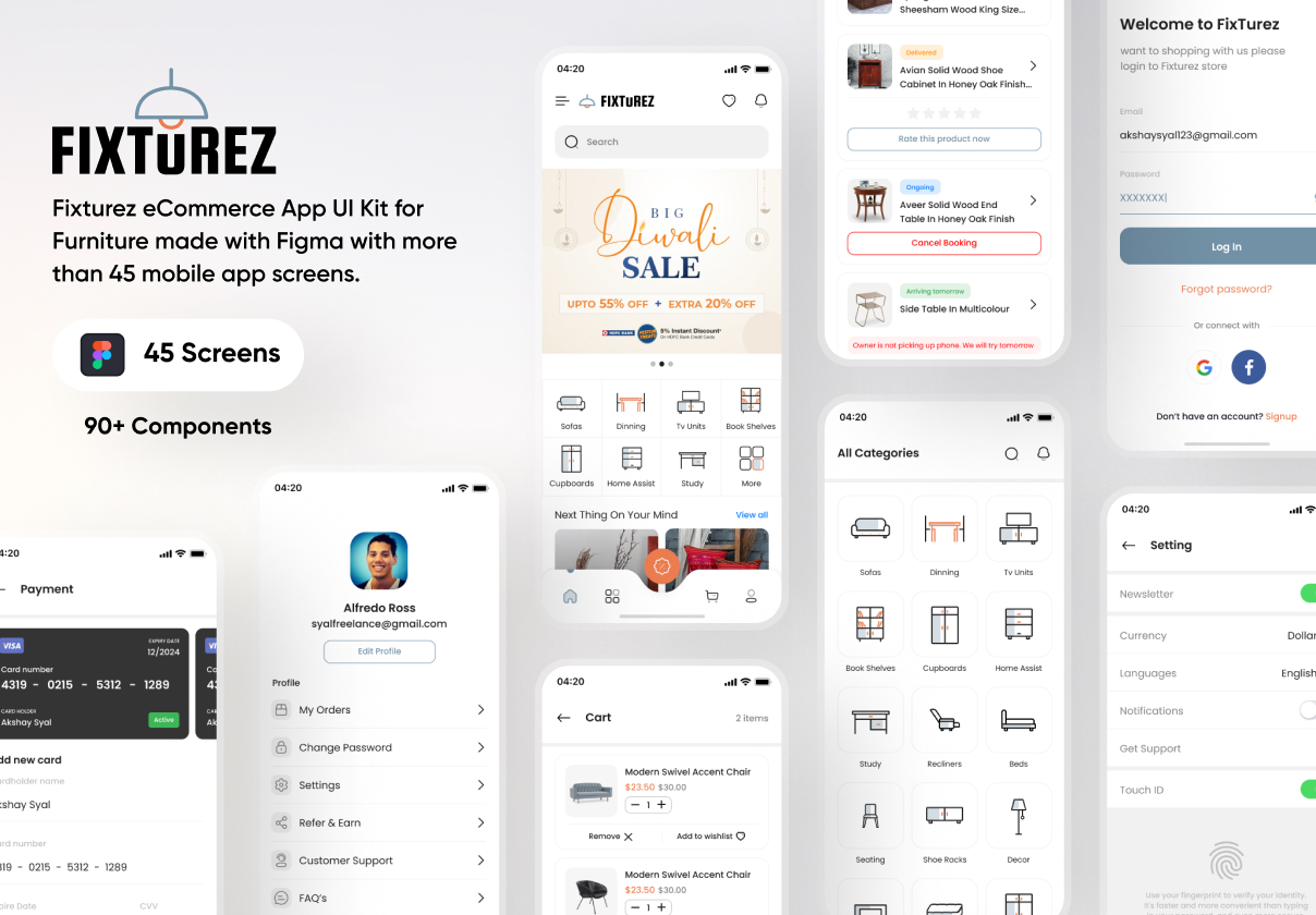 Fixturez - 家具UI套件 (Fixturez - Furniture UI Kit)