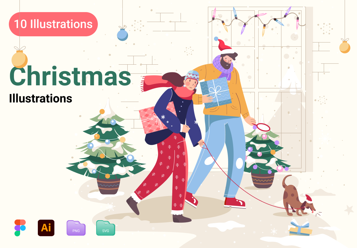 新年插画主题 (New Year Illustrations Theme)