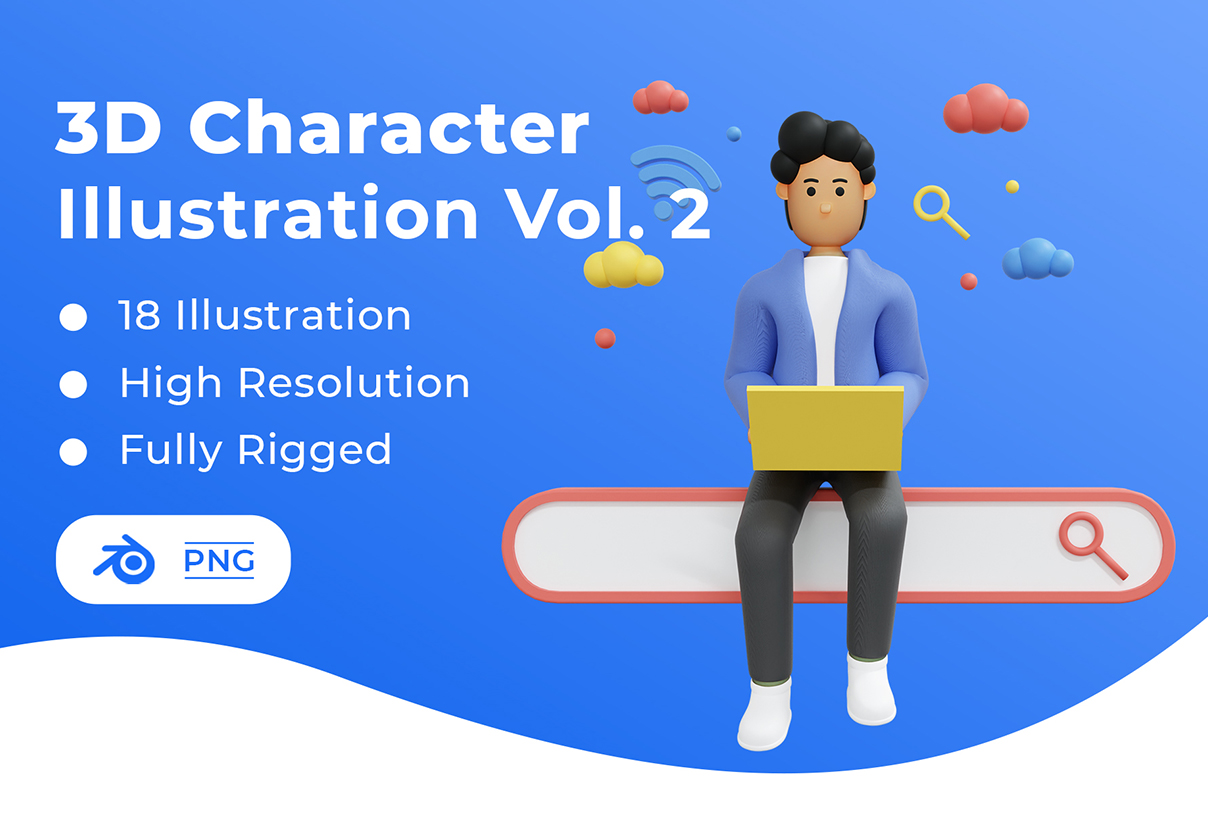 3D人物插图第二卷 (3D Character illustration Vol. 2)