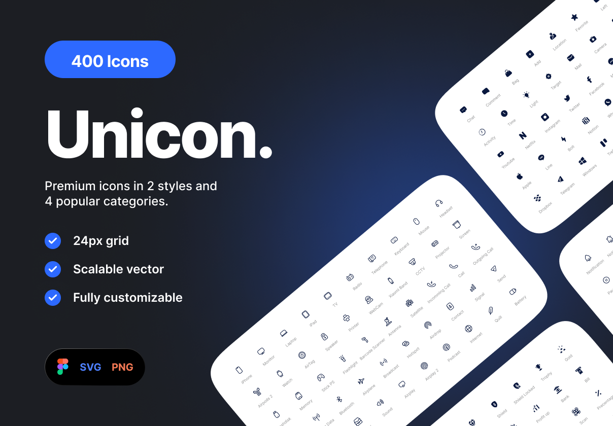 Unicon 1.0 - 通用图标集 (Unicon 1.0 - Universal Icon Se