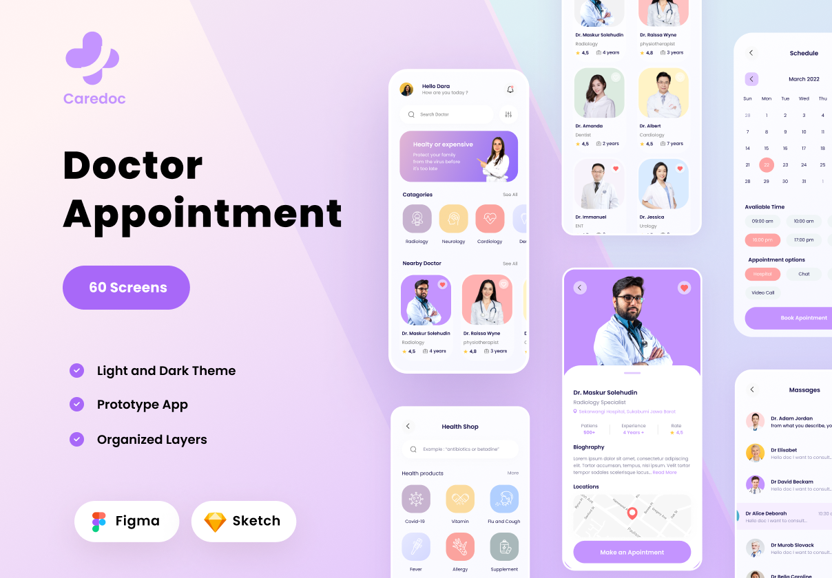 医生预约应用程序UI套件 (Doctor Appointment App UI Kit)