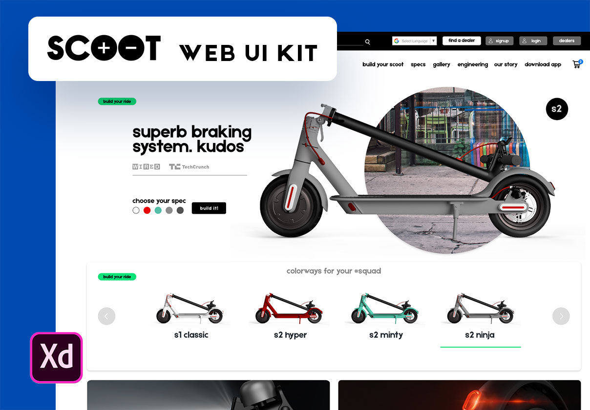 滑板车用户界面套件专业版 (Scooter UI Web Kit Pro)
