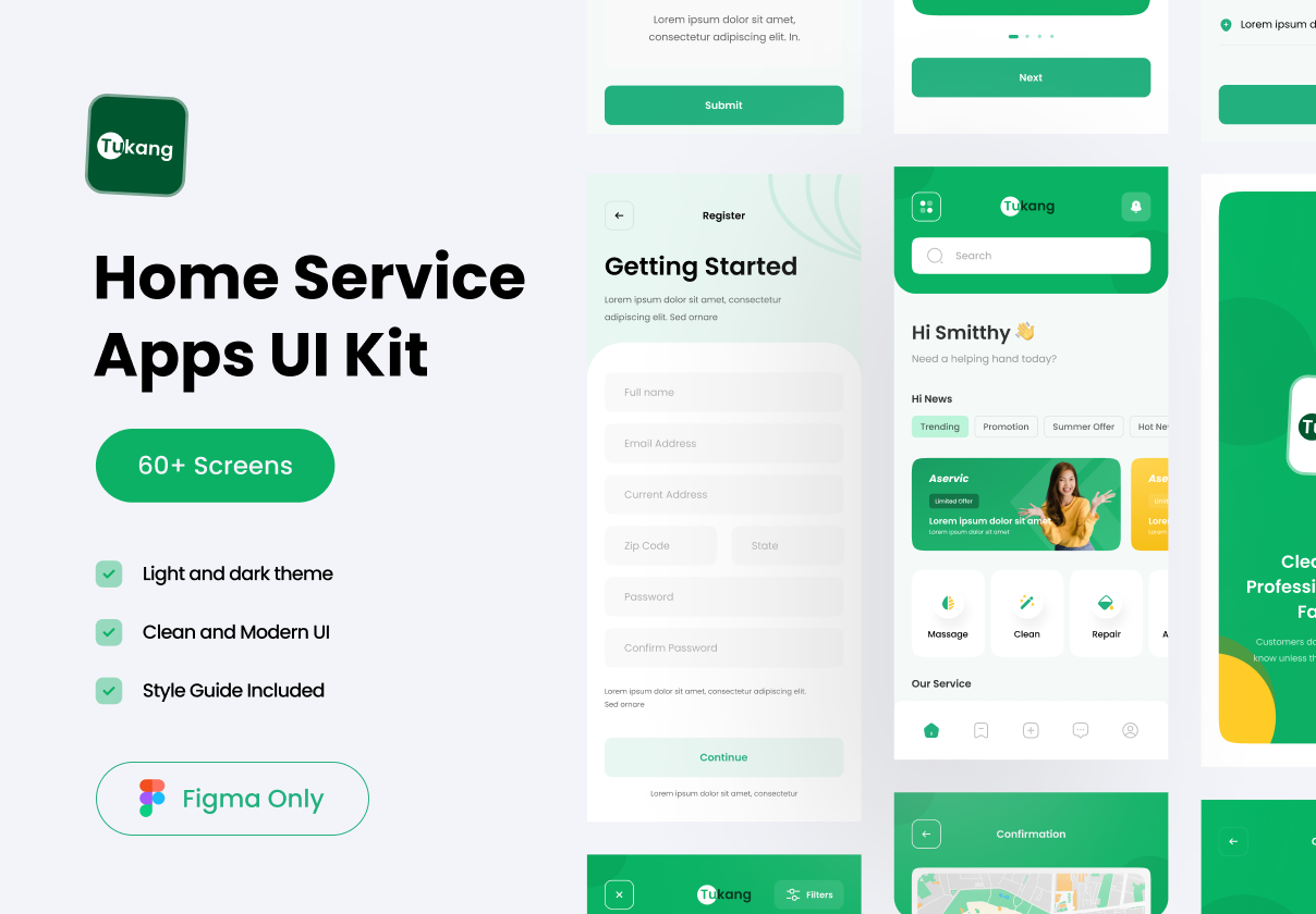 Tukang - 家庭服务应用UI KIT (Tukang - Home Service Apps