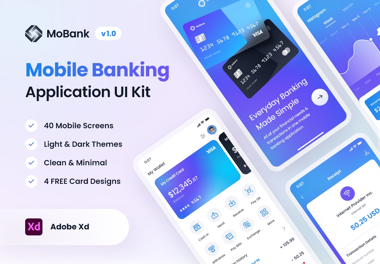MoBank - 银行App UI Kit (MoBank - Banking App UI Kit