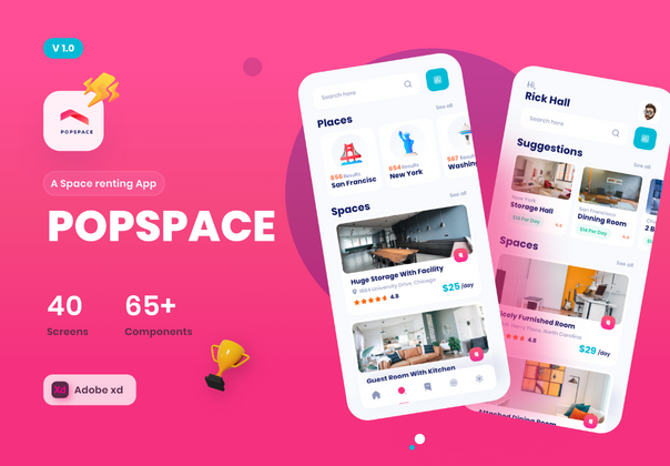 空间租赁应用Popspace (Popspace A space renting app)