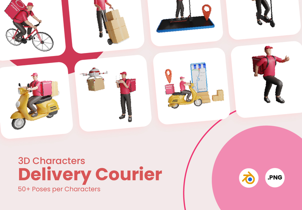三维人物快递 (3D Characters Delivery Courier)